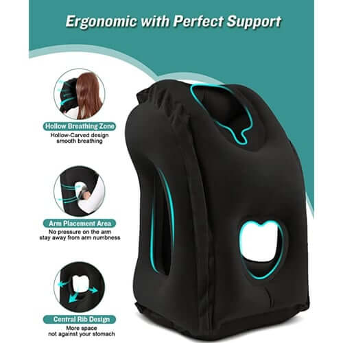 🔥50% OFF🌬️✈️😴 Portable, inflatable, ergonomic travel pillow: Enjoy a comfortable sleep anytime, anywhere 🧳💤~~