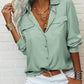 🏆LAST DAY SALE 50% OFF🔥Women's Solid Lapel Long Sleeves Button-Down Shirt