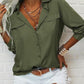 🏆LAST DAY SALE 50% OFF🔥Women's Solid Lapel Long Sleeves Button-Down Shirt