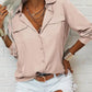 🏆LAST DAY SALE 50% OFF🔥Women's Solid Lapel Long Sleeves Button-Down Shirt