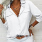🏆LAST DAY SALE 50% OFF🔥Women's Solid Lapel Long Sleeves Button-Down Shirt