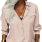 🏆LAST DAY SALE 50% OFF🔥Women's Solid Lapel Long Sleeves Button-Down Shirt