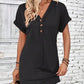 Bestseller – Limited Time Discount! 🔥⏰Women's Fashion Hundred Solid Color Button V Neck Roll Sleeve Dresses