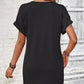Bestseller – Limited Time Discount! 🔥⏰Women's Fashion Hundred Solid Color Button V Neck Roll Sleeve Dresses