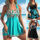 🔥LAST DAY SALE⚡50K+ SOLD!👙Strap Top & Fitted Swim Shorts Separable Swimsuit 🏖️