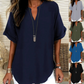 🌸Spring Sale 50% OFF👕Fashion Loose Solid Color Short Sleeve Top