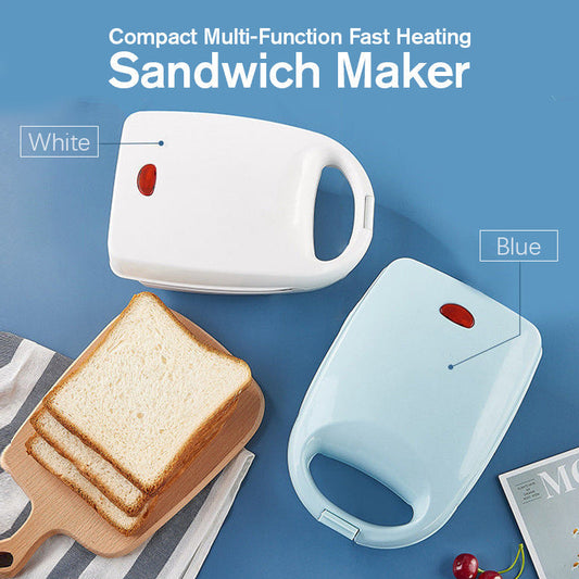 ⚡️Compact Fast-Heat Sandwich Maker🥪 - Nonstick Removable Plates, One-Touch Operation (Compact Countertop)