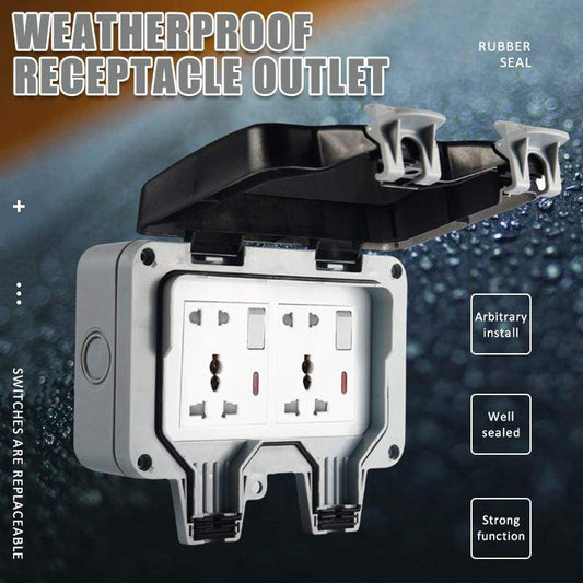 ⚡ LIMITED-TIME 49% OFF! ✨ Outdoor Waterproof Receptacle Outlet – IP66, Anti-Theft Lock, UV Protected 🔒