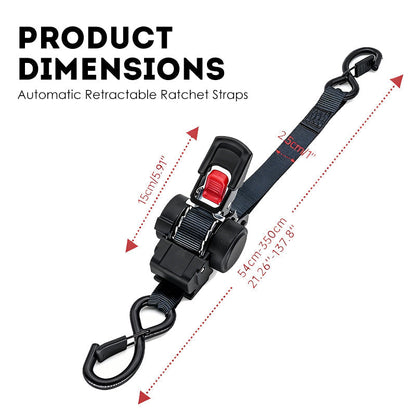 💥Hot Sale💥Automatic Retractable Ratchet Straps