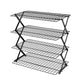 Stackable Folding Metal Storage Rack – 3/4-Level Expandable Organizer – Perfect for Spices, Snacks, and Essentials in Kitchen, RV, or Camping Setup