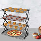 Stackable Folding Metal Storage Rack – 3/4-Level Expandable Organizer – Perfect for Spices, Snacks, and Essentials in Kitchen, RV, or Camping Setup