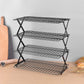 Stackable Folding Metal Storage Rack – 3/4-Level Expandable Organizer – Perfect for Spices, Snacks, and Essentials in Kitchen, RV, or Camping Setup