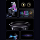 Wireless Induction Speaker 5-in-1 Bluetooth Speaker with Phone Stand,Stereo Sound, 3500mAh Rechargeable, 8 RGB Ambient Light, 360° Adjustable Holder for iPhone/Android/iPad