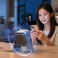 Wireless Induction Speaker 5-in-1 Bluetooth Speaker with Phone Stand,Stereo Sound, 3500mAh Rechargeable, 8 RGB Ambient Light, 360° Adjustable Holder for iPhone/Android/iPad