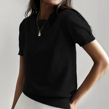 📢 📢New arrival 50% OFF！💥Women's Crew Neck Short Sleeve Knit Top