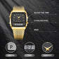 ⌚ 50% OFF! 💥 Retro Style Square Face Multifunction Watch – Dual Display, Zinc Alloy, Stainless Steel ✨