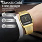 ⌚ 50% OFF! 💥 Retro Style Square Face Multifunction Watch – Dual Display, Zinc Alloy, Stainless Steel ✨