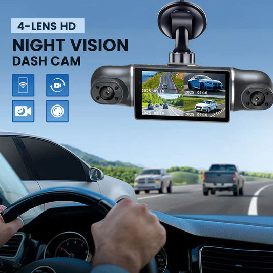 🔥2026 HOT SALE💞50K+ SOLD!📹🚗360° Eagle Eye Parking Camera – All-round view, no blind spots. 1080P HD, loop recording. Park with confidence. 🛡️🌙