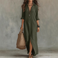Loose maxi dress with a wide cut and front slits