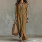 Loose maxi dress with a wide cut and front slits