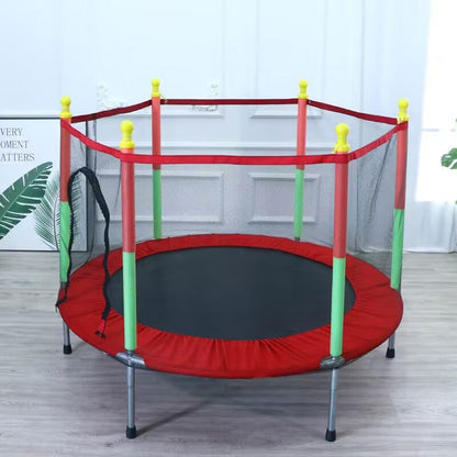 💗LAST DAY SALE 61% OFF⚡4.6ft Kids' Trampoline with Safety Enclosure Net