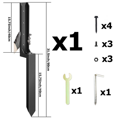 🏡Heavy-Duty Fence Post Repair Kit – Sturdy & Rustproof, Easy to Install, Strong Support, Effective for Fixing Loose & Broken Fence Posts