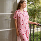 ⏳Limited-time 50% off⏰Women's Heart Print Striped Pajama Set🛋️👚👖