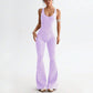 🔥2026 New Arrival🔥Women's Cheetah Print Workout Jumpsuit with Built-in Bra