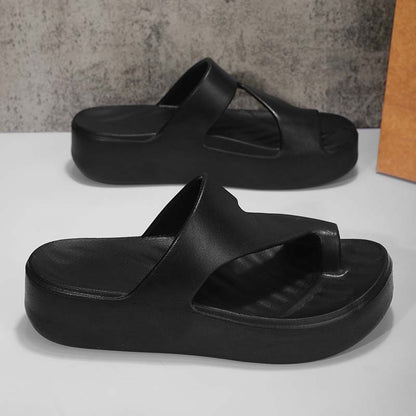 📢📢50% OFF !!!⏰Trendy Toe-Loop Platform Sandals – Lightweight & All-Match for Daily Wear
