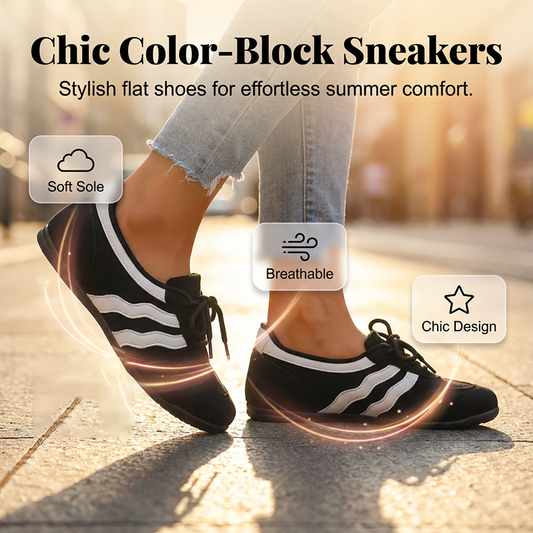 🔥2026 Hot sale & 44% OFF🔥Women's Retro Wave Stripe Lace-Up Sneakers
