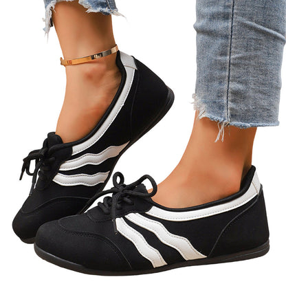 🔥2026 Hot sale & 44% OFF🔥Women's Retro Wave Stripe Lace-Up Sneakers