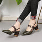 Limited Time Discount 💸Women's Stylish Pointed Toe Chunky High-heel Sandals