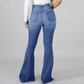 Limited-time offer    Women's High-Waist Ripped Flare Jeans