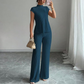 📢📢36% OFF !! ⏰Elegant Mock Neck Top & Wide-Leg Pants 2-Piece Set
