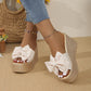 💗LAST WEEK- ONLY￡14.99!!⚡50K+ SOLD🎀Women's Bow Thick Sole Wedge Slippers