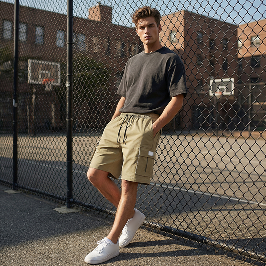 🏆LAST DAY SALE 50% OFF🔥Men's Casual Cargo Shorts with Elastic Waist