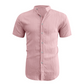 📢📢50% OFF !! ⏰ Men's Summer Stand Collar Short Sleeve Shirt – Breathable Material, Modern Fit & Ideal for Casual or Work 💼