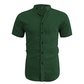📢📢50% OFF !! ⏰ Men's Summer Stand Collar Short Sleeve Shirt – Breathable Material, Modern Fit & Ideal for Casual or Work 💼