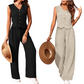 🏆LAST DAY SALE 50% OFF🔥Women's Sleeveless Vest & Wide-Leg Pants Set