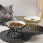 🐱 50% OFF! 🥣Elevated Ceramic Cat Bowl with Iron Stand – Promotes Healthy Posture, Non-Slip & Perfect for Dry & Wet Food 🐈