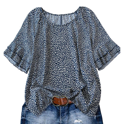 Women's Abstract Print Ruffle Sleeve Blouse   Free shipping on 2+ items – save £3! 🚚💷✨