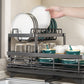 Two-tier dish rack for the kitche