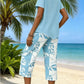 🔥2026 New Arrival🔥Women's Asymmetrical Top & Capri Pants 2-Piece Set