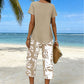 🔥2026 New Arrival🔥Women's Asymmetrical Top & Capri Pants 2-Piece Set