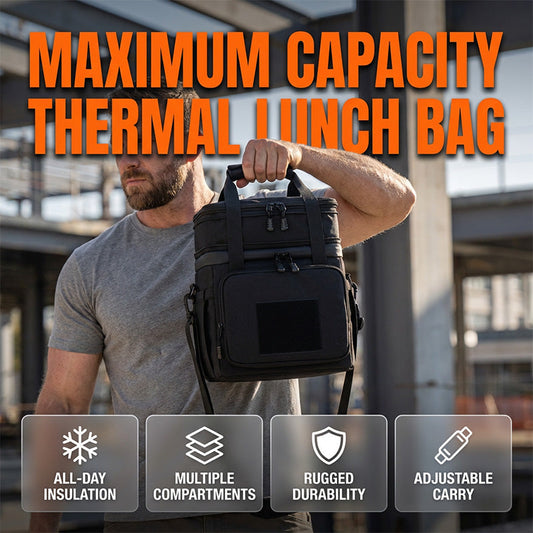 🍱50% OFF！！🧊Extra-Large Insulated Lunch Bag – Keeps Food Hot or Cold for Hours, Waterproof & Multi-Compartment✨