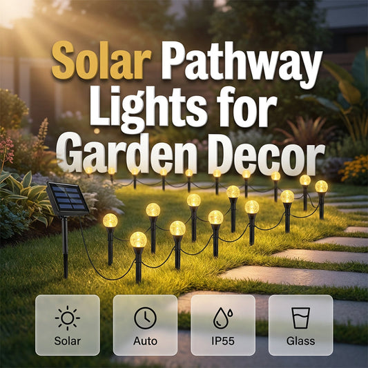 🔥New Hot Selling❤️‍🔥Waterproof Solar String Lights for Pathway & Yard