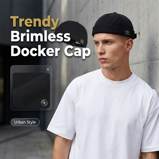 🧢 50% OFF NOW! 🍂 Unisex Vintage Style Brimless Docker Cap – Breathable Cotton, Adjustable Fit & Timeless Look for Daily Wear 💼