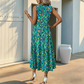 Women's Sleeveless Abstract Print Tiered Midi Dress   – free shipping on 2 items (save £3)! 🚚💷✨