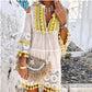 2026 New – 50% OFF – Women's Loose Cotton Linen Embroidered Dress 🌸👗