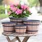 Limited Time Special Price! ⏰💥Round Resin Barrel Planter for Garden